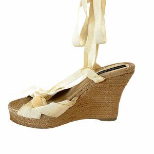 Steven by Steve Madden Women's Pageant Lace Up Jute Wedge Sandals Size 11